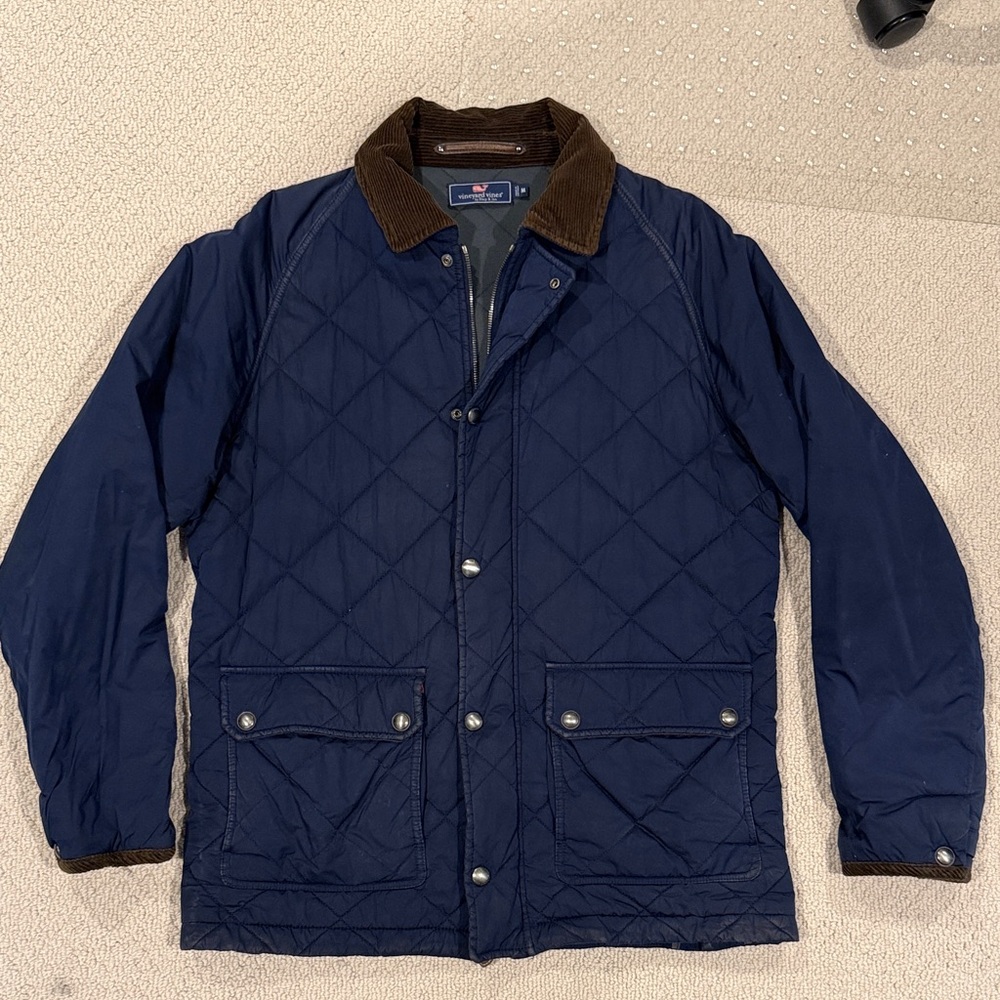 Vineyard Vines Men's Dark Blue Quilted Jacket